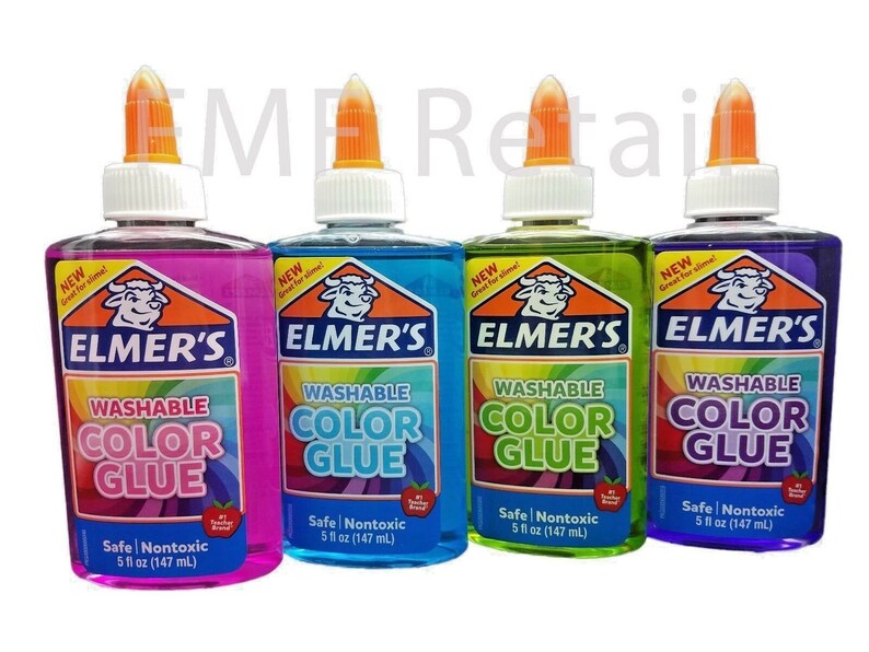 Elmer's Washable Translucent Color Glue Purple Blue Etsy