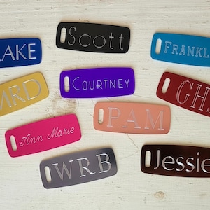 Custom Engraved Aluminum Luggage Tag – Personalized Travel Gift