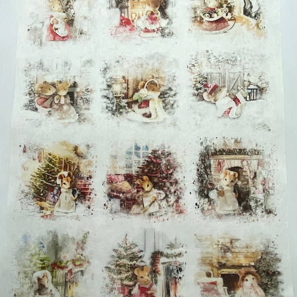 Christmas Rice Paper - Etsy