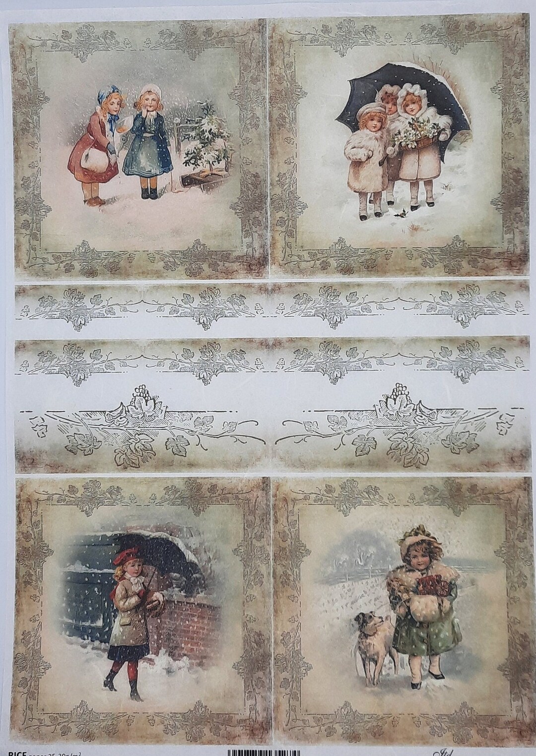ITD Collection Rice Paper for Decoupage Christmas Winter - Etsy