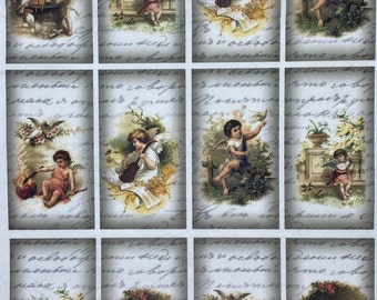 ITD Collection Rice Paper for decoupage, angels, cupids, vintage