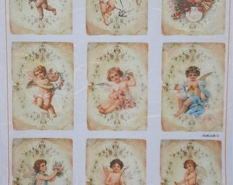 Rice Paper for decoupage, Shabby chic, vintage, angels