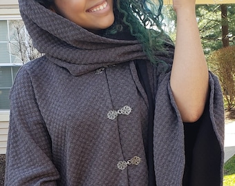 Gray Elegant Poncho