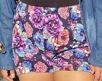 Spring Flowers Spandex Shorts