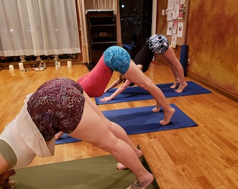 Blue Splash Yoga Shorts