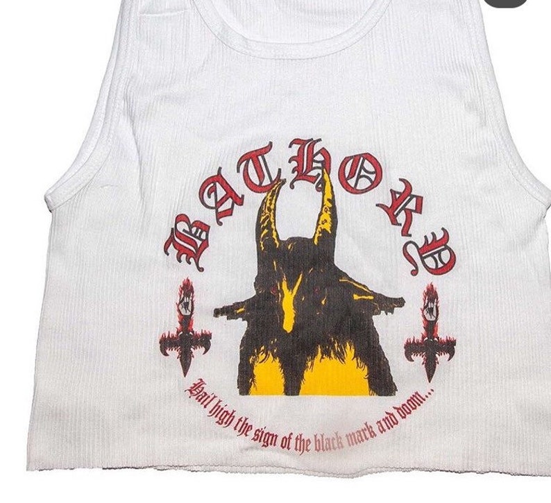 Bathory Tank Top Black Metal Death Metal Crop Top Tank. Etsy Canada