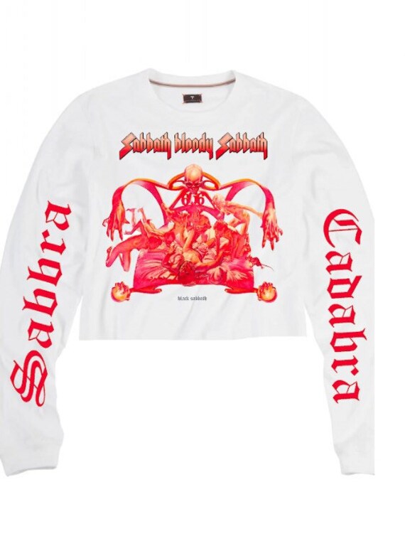 Black sabbath t shirt long sleeve Clearance