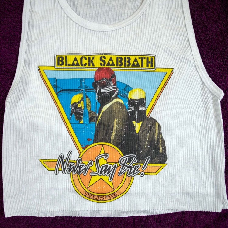 Vintage Black Sabbath Crop Top Tank Top 