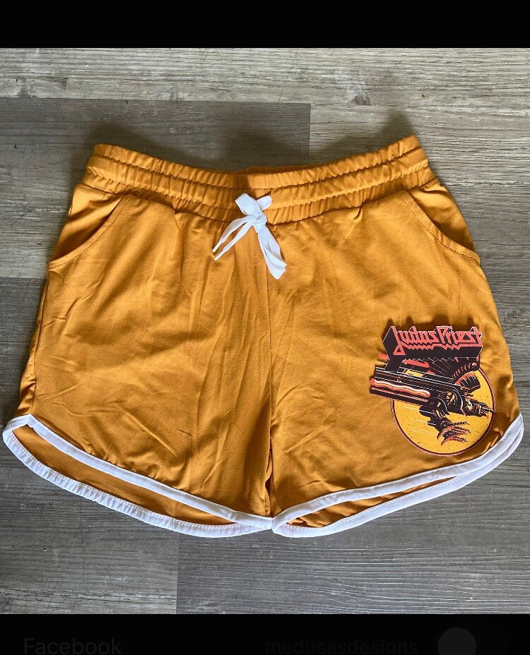 Vintage Heavy metal booty shorts, screaming for vengeance.