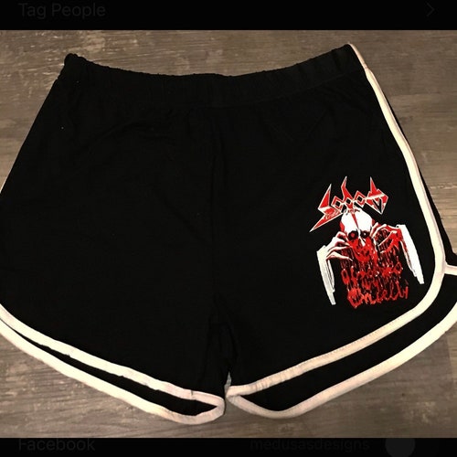 Vintage Booty Shorts 80s Shorts Sodom Shorts Heavy Metal Etsy