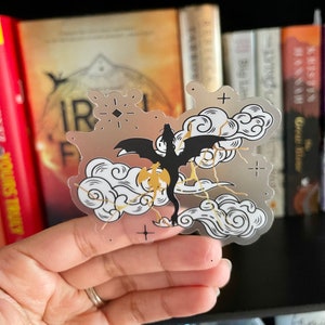 Book Dragons Clear Sticker
