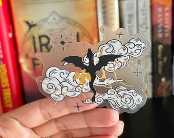 Book Dragons Clear Sticker