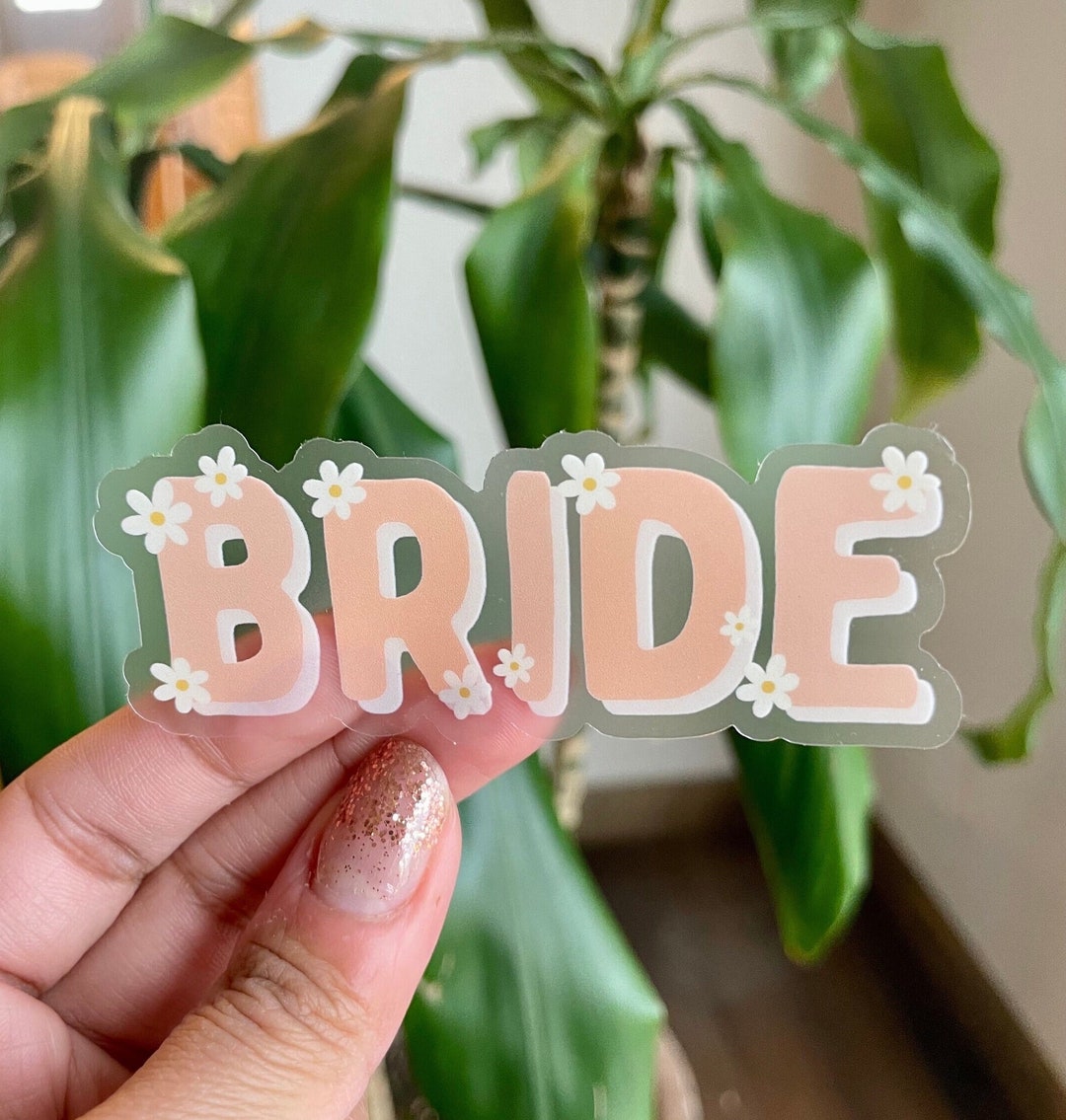 Bride Matte Sticker Dishwasher/waterproof, Just Married, Wedding ...