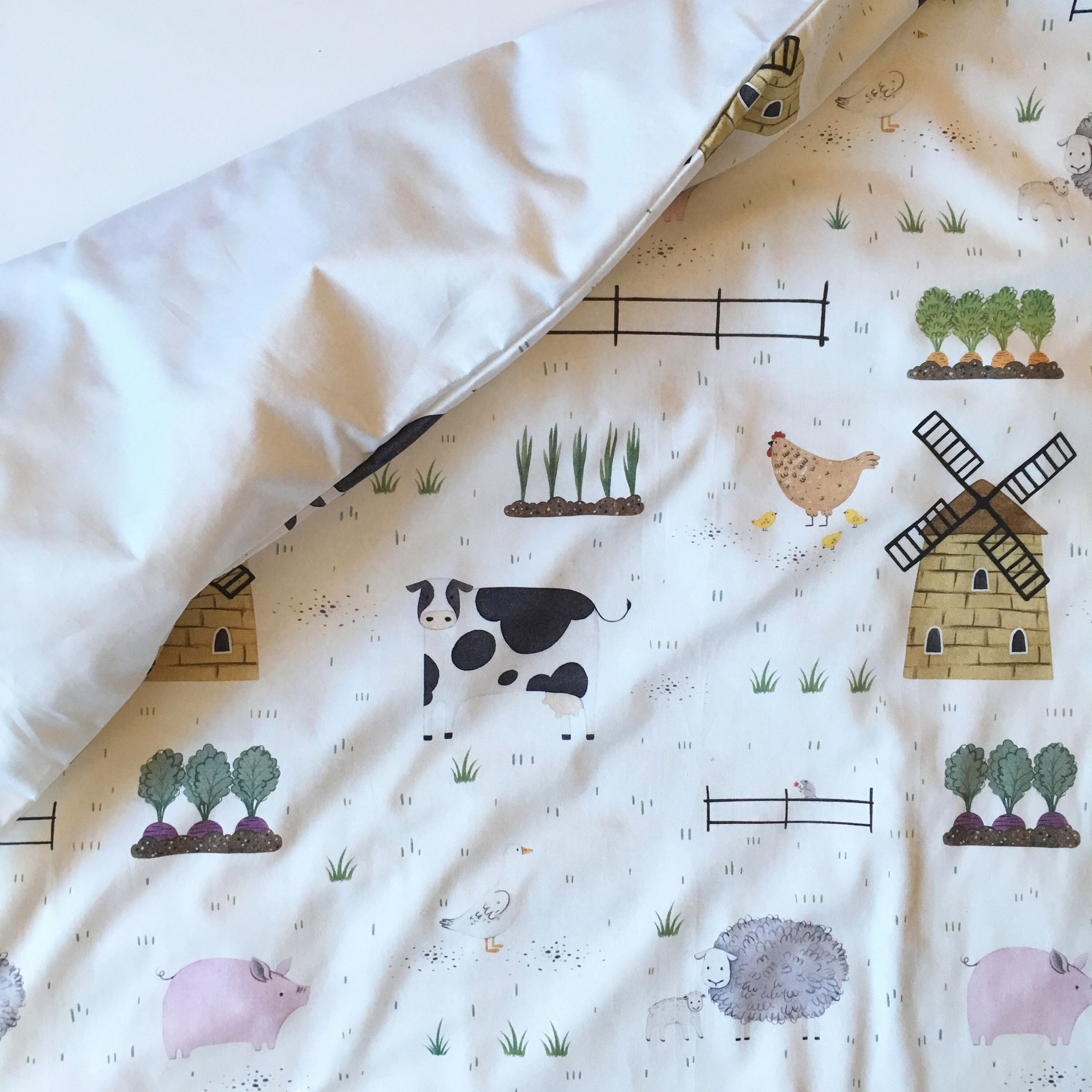Farm animals crib bedding Cow Lamb Chicken Pig bedding Etsy