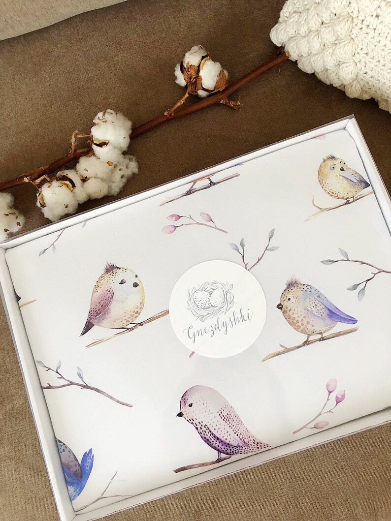 Birds bedding set Toddler duvet cover Baby cot bedding Etsy