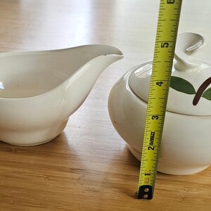 Vintage Creamer Sugar Bowl Set Golden Jasmine Mid Century Floral Kitchen Retro Serveware afbeelding 10