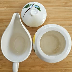 Vintage Creamer Sugar Bowl Set Golden Jasmine Mid Century Floral Kitchen Retro Serveware afbeelding 9
