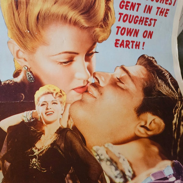 Clark Gable "Honky Tonk" Lana Turner. Vintage Insert Poster