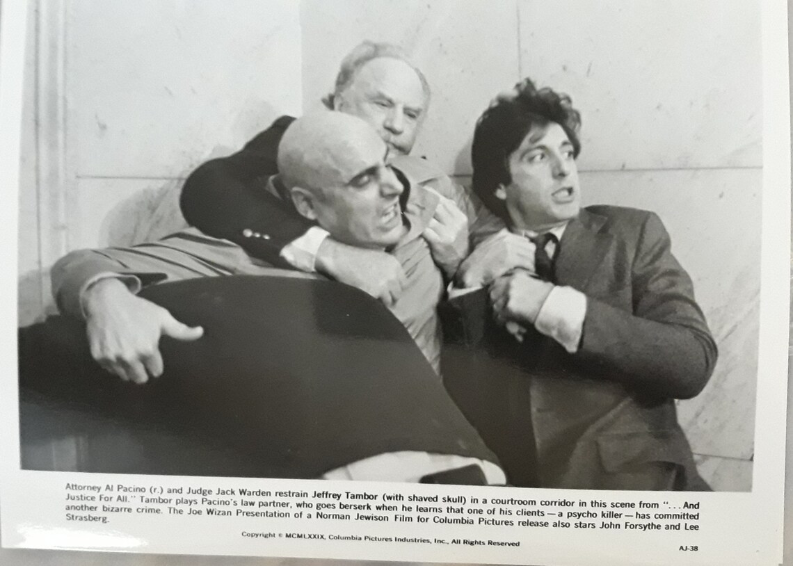 Al Pacino and Justice for All. 5 Vintage Stills. - Etsy