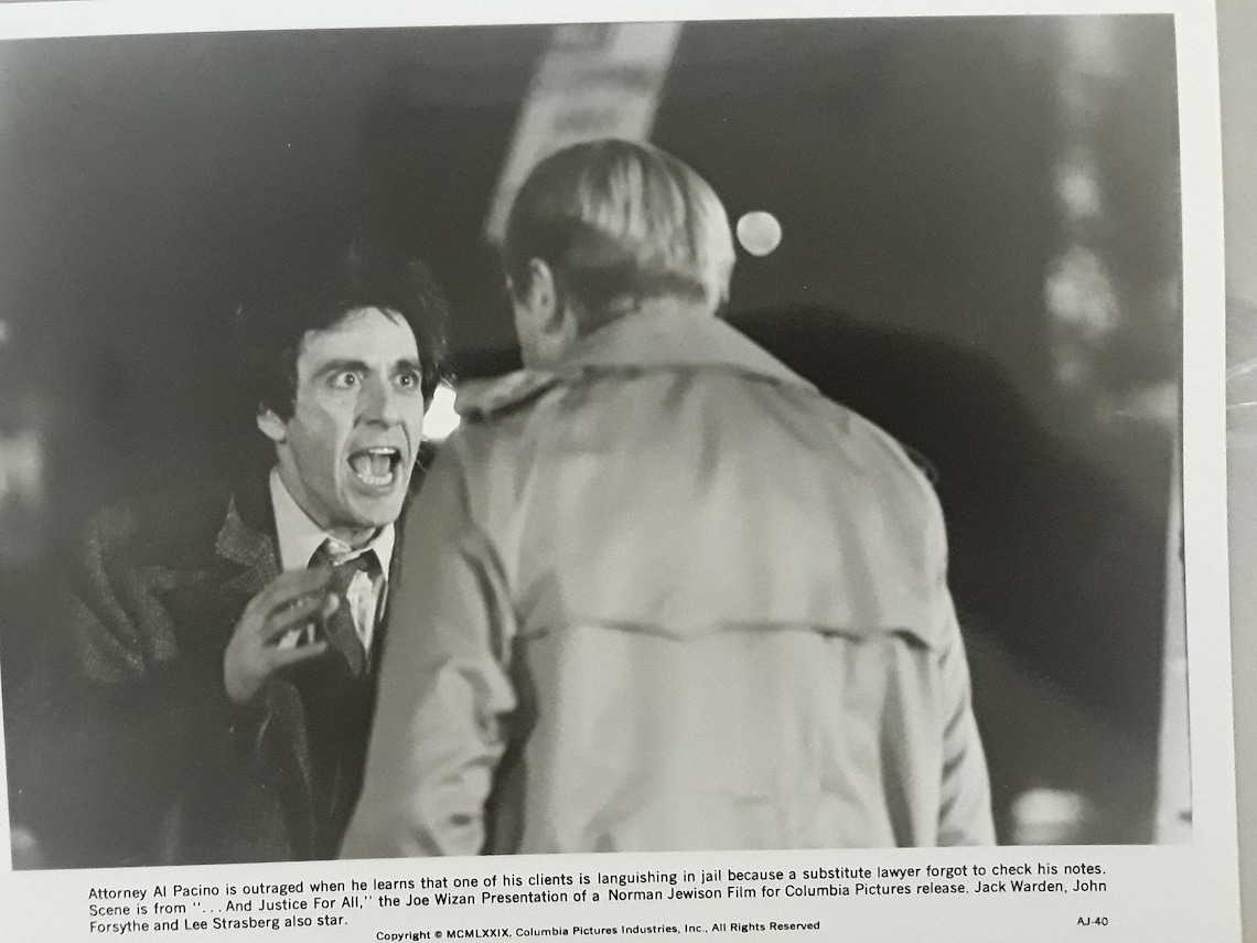 Al Pacino and Justice for All. 5 Vintage Stills. - Etsy