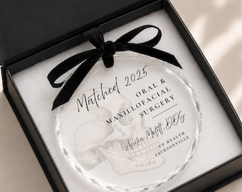 Personalized Crystal Ornament | Medical Specialty Graduation Keepsake
