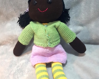 Bambola da vestire a maglia