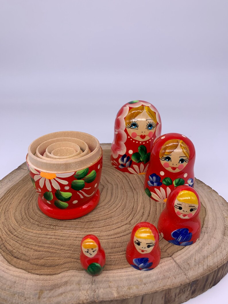 Red Daisy Blue Eye Russian dolls Montesary dolls