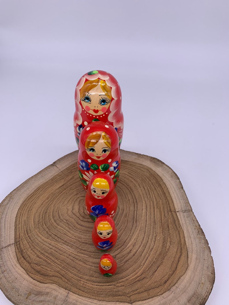 Red Daisy Blue Eye Russian dolls Montesary dolls
