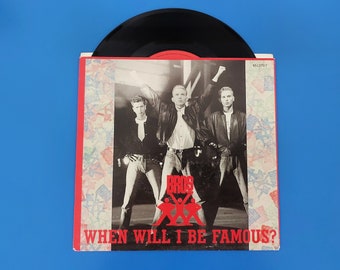 Bros When Will I Be Famous? 7" Single, Record with Picture Sleeve, 80s Original Vinyl