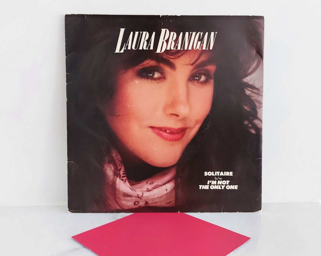 Laura Branigan Solitaire 7 Single, Original 1983 45 RPM Vinyl Record in Picture Sleeve, 1980s