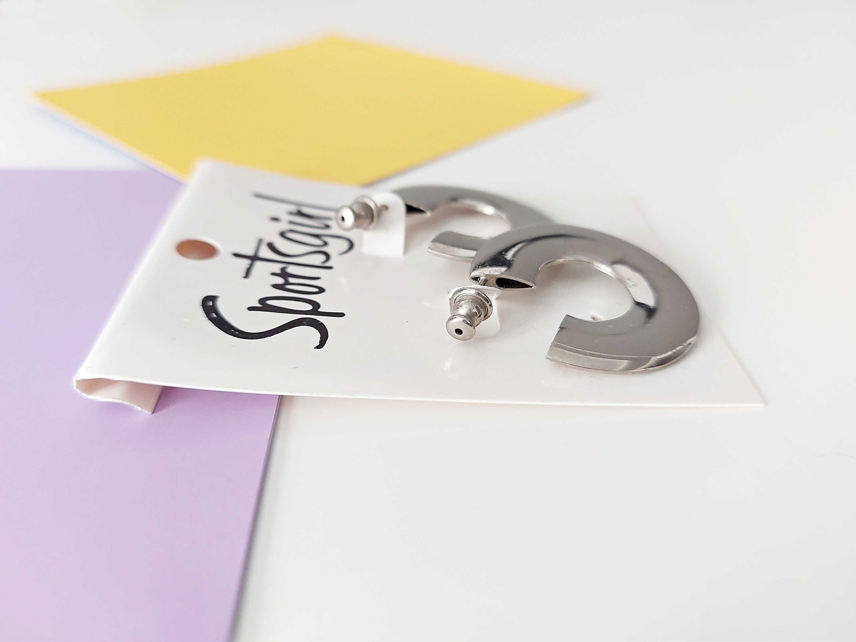 Early 90s Unworn Silver Hoop Earrings Vintage Sportsgirl Etsy Australia