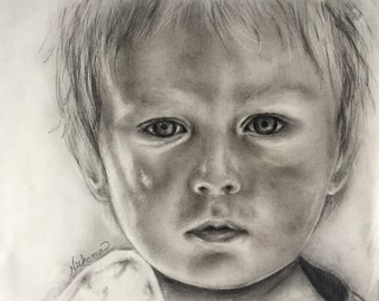 Custom sketches and drawings with charcoal and pencil.