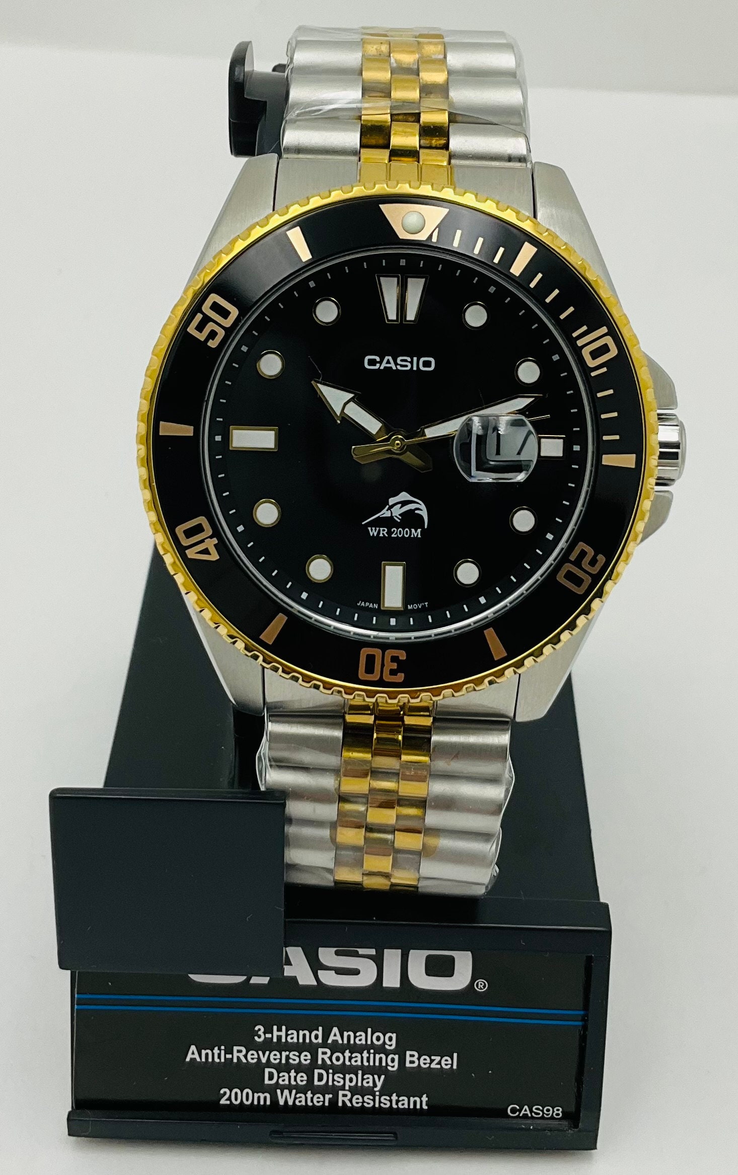 Custom Casio MDV106B-2AVCF, Duro, Men's Silver/gold S/steel Watch, 200 ...