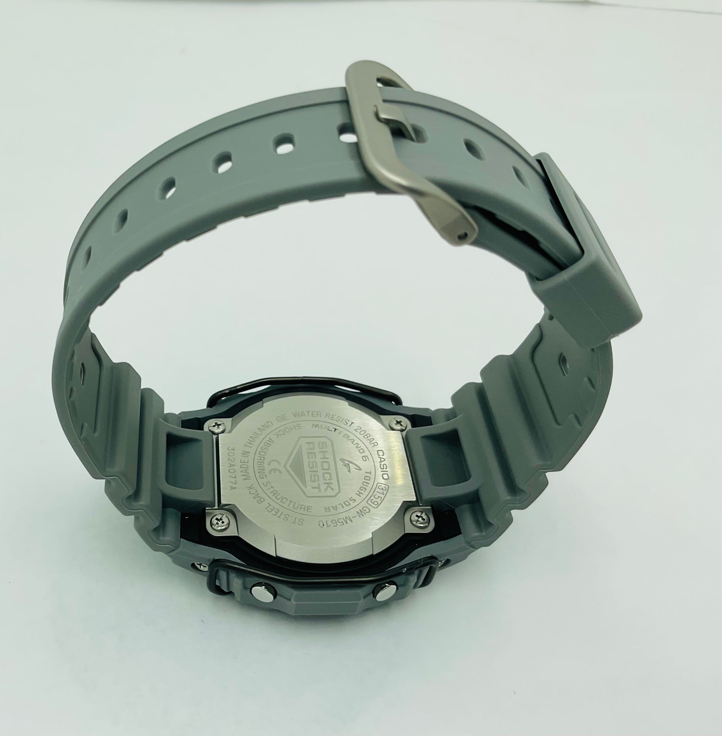 New SOLAR Casio G Shock GW-M5610 Custom Gray Resin Band N New SOLAR Casio G Shock GW-M5610 Custom Gray Resin Band N