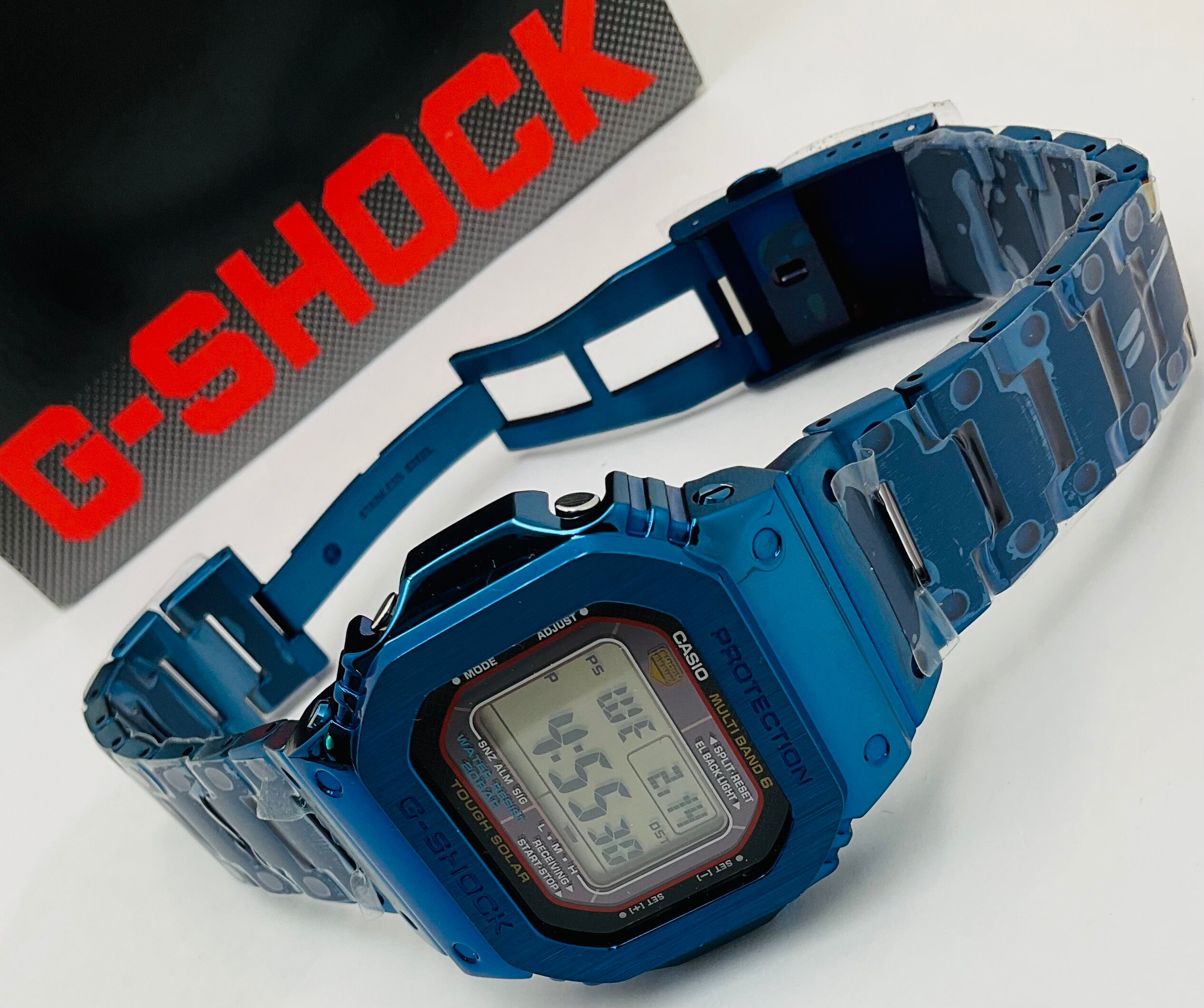 Casio G-shock GW-M5610 Custom Full Blue Metal Stainless Steel