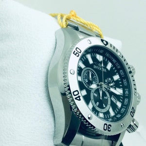 INVICTA 0138 Men's Watch Sea Spider Chrono Black Dial Custome Stainless-steel Bracelet 0138