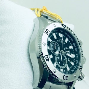 INVICTA 0138 Men&#39;s Watch Sea Spider Chrono Black Dial Custome Stainless-steel Bracelet 0138