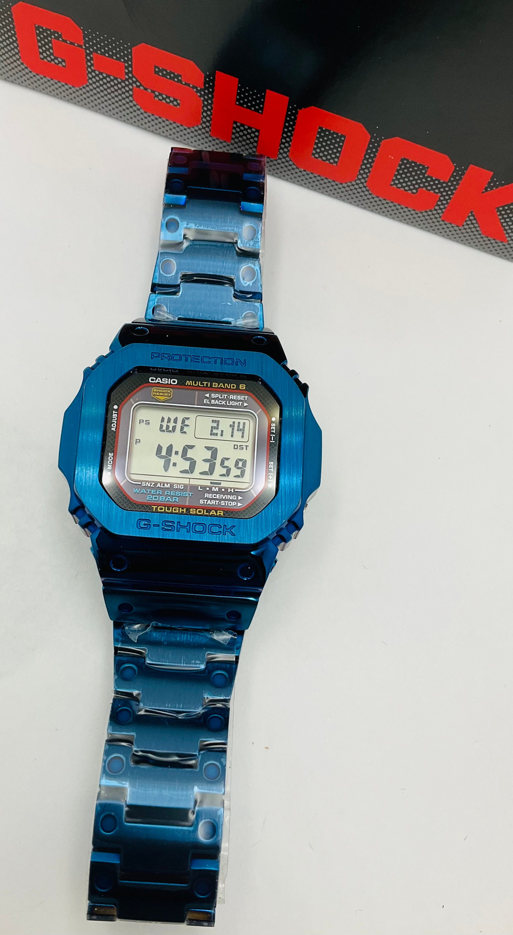 Casio G-shock GW-M5610 Custom Full Blue Metal Stainless Steel