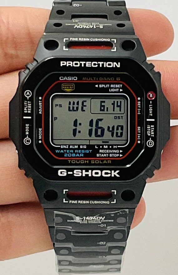 New SOLAR Casio G Shock GW-M5610 Custom Full Metal Black Stainless New SOLAR Casio G Shock GW-M5610 Custom Full Metal Black Stainless