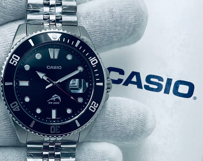 Casio MDV106-1AV, Duro, Custom Magnifier Window, S/steel Watch, 200 ...