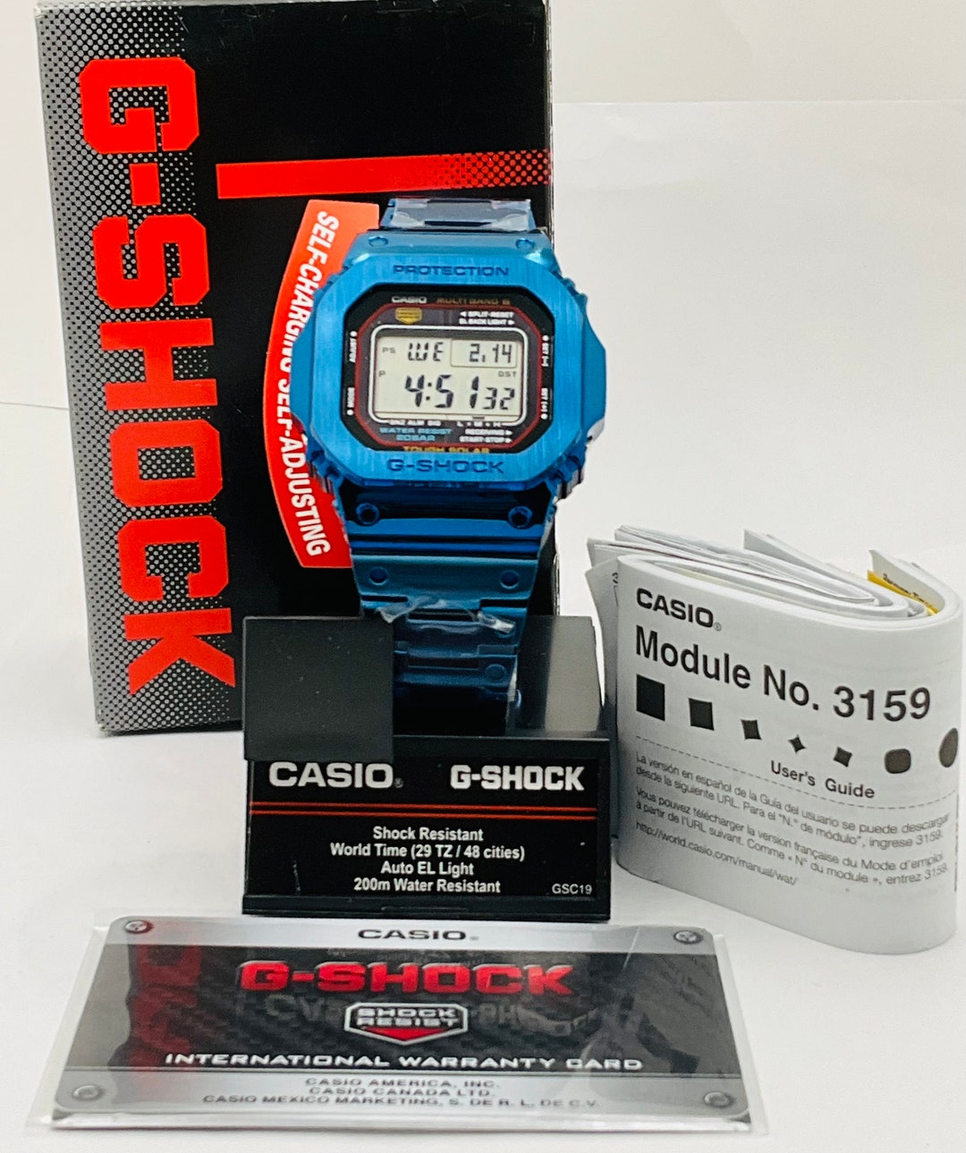 Casio G-shock GW-M5610 Custom Full Blue Metal Stainless Steel
