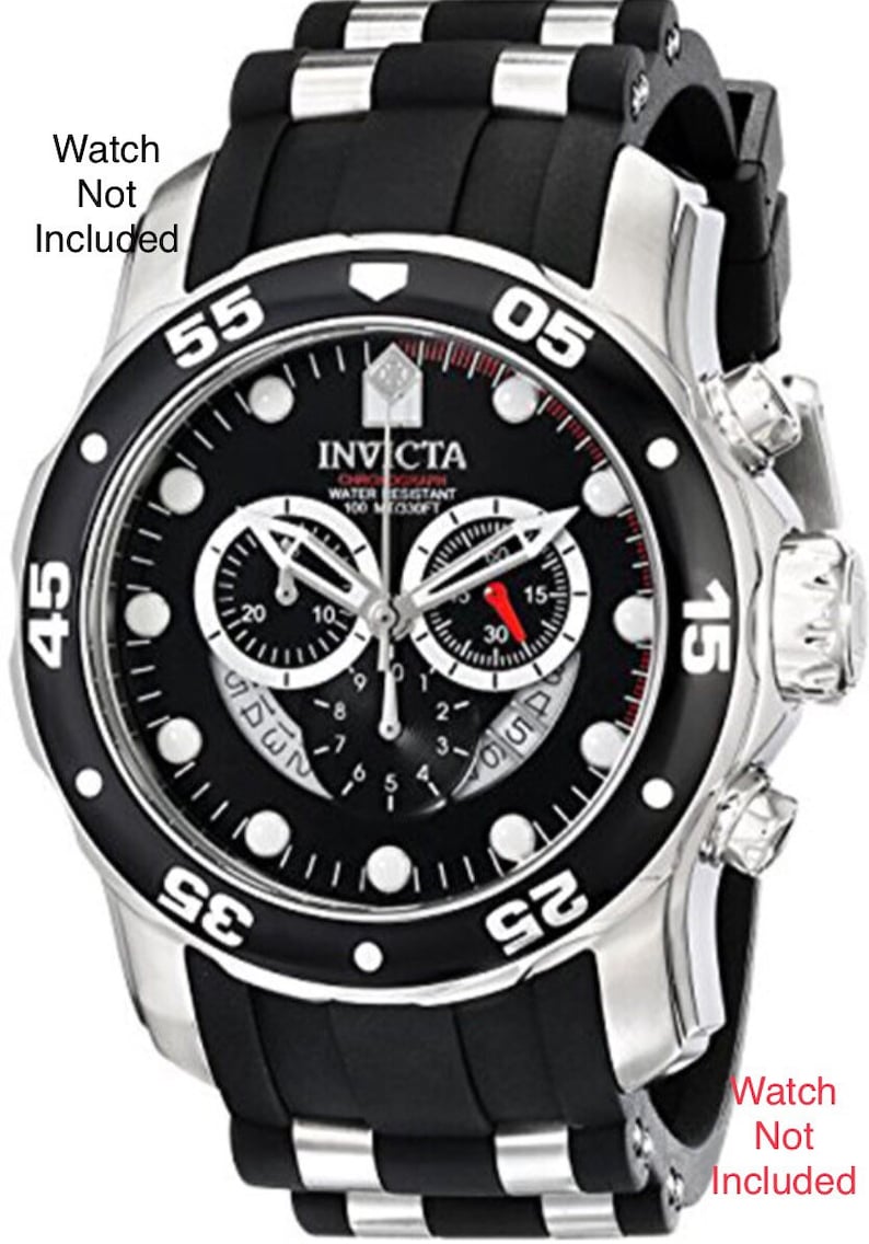 Correa de reloj negra de goma de 26 mm para Invicta Pro Diver 6977-6978-6981-6983 23702 imagen 2