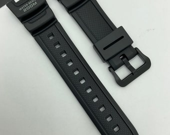 Genuine Casio Watch Band for Twin Sensor SGW100 SGW-100-1V Black Rubber  Strap