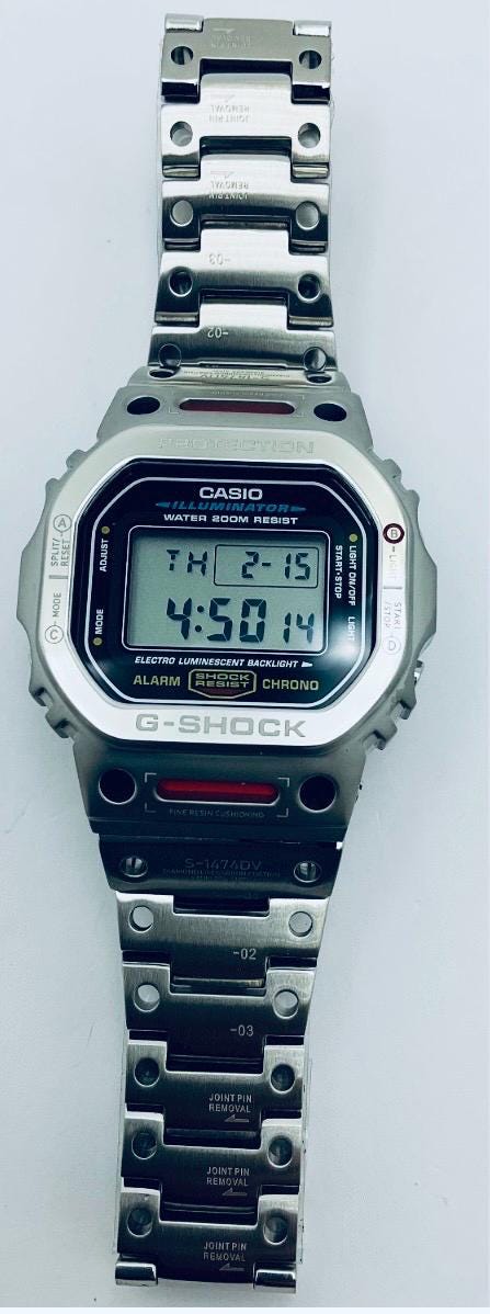 Casio G-shock DW5600E Custom Full Metal Stainless Steel Nice - Etsy