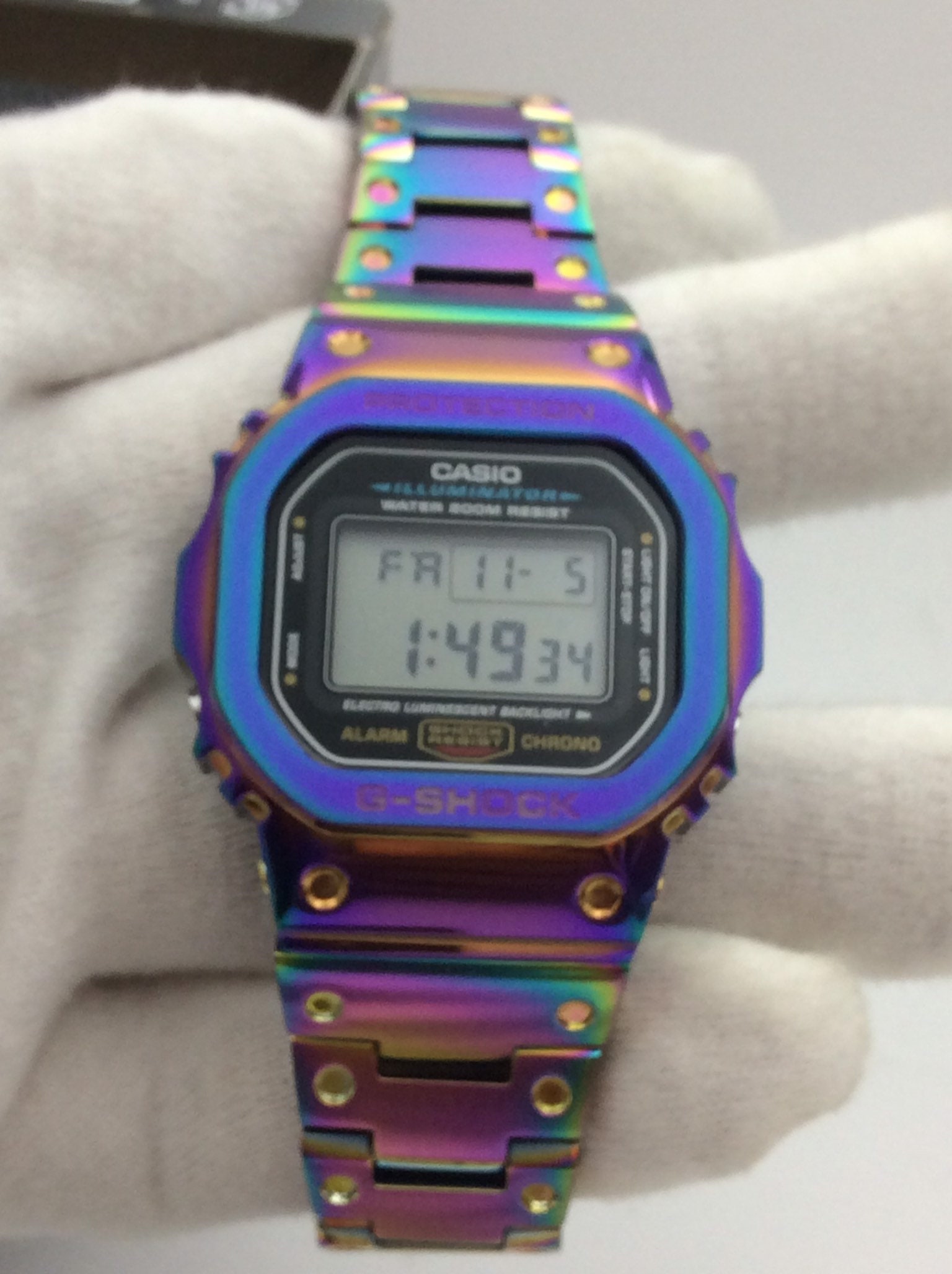 Casio G-shock DW5600E Custom Full Metal Chameleon Stainless Steel