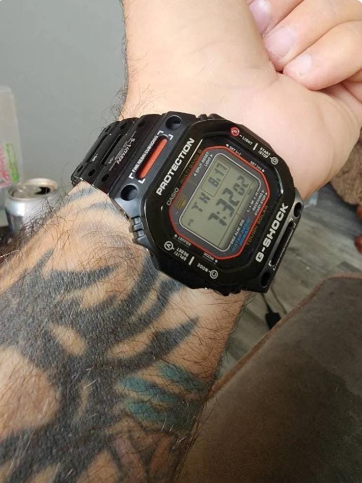 Custom Black Stainless Steel Casio G-shock: Tough Solar Atomic