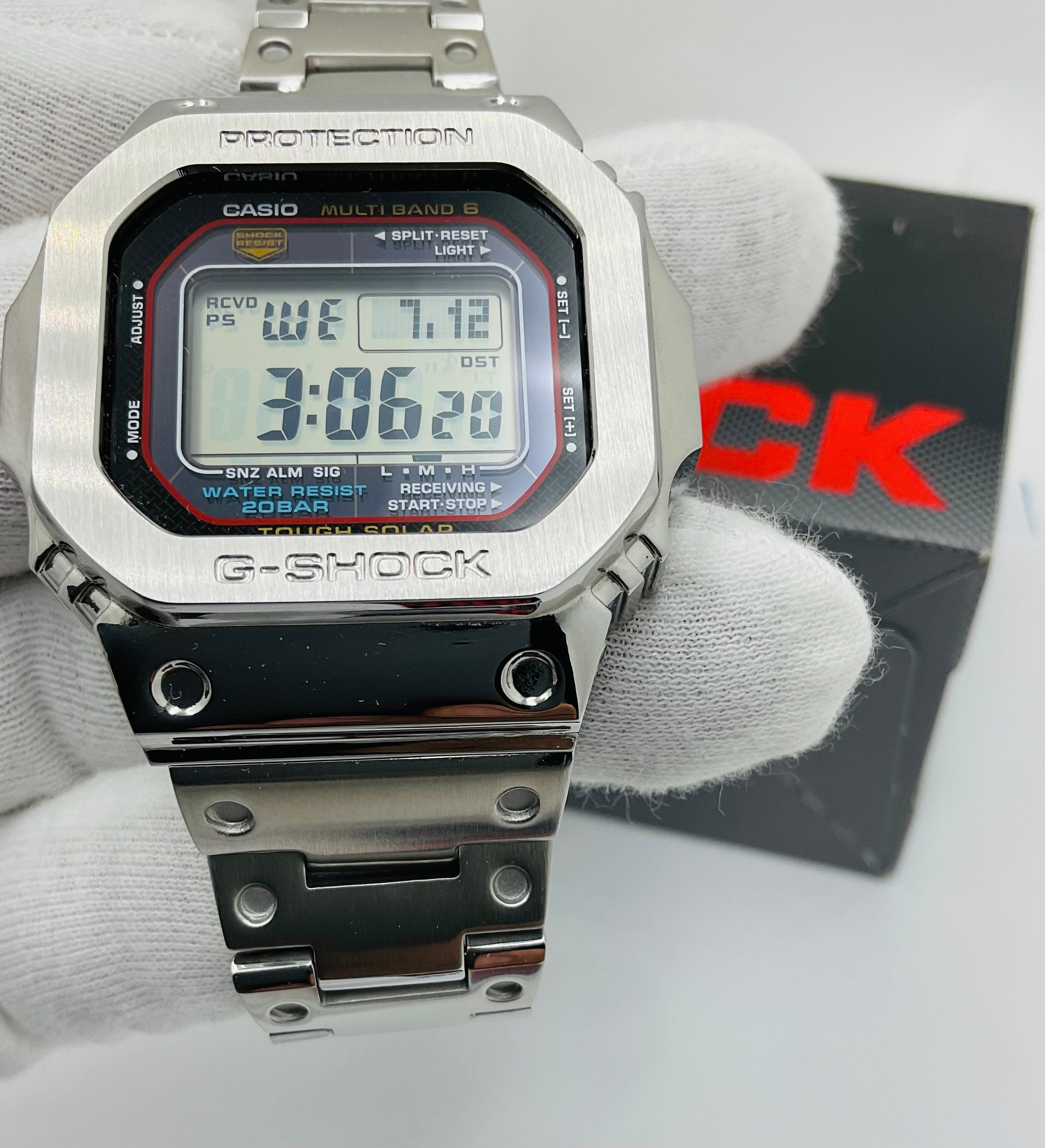 New SOLAR Casio G Shock GW-M5610 Custom Full Metal Silver - Etsy