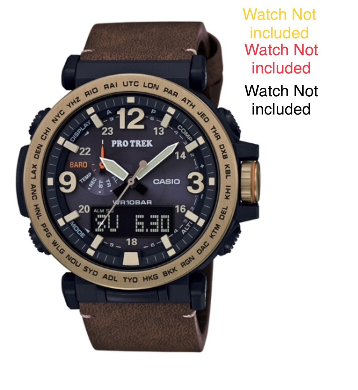 Genuine Casio Watch Band Protrek PRG600YL5 Brown Leather Etsy