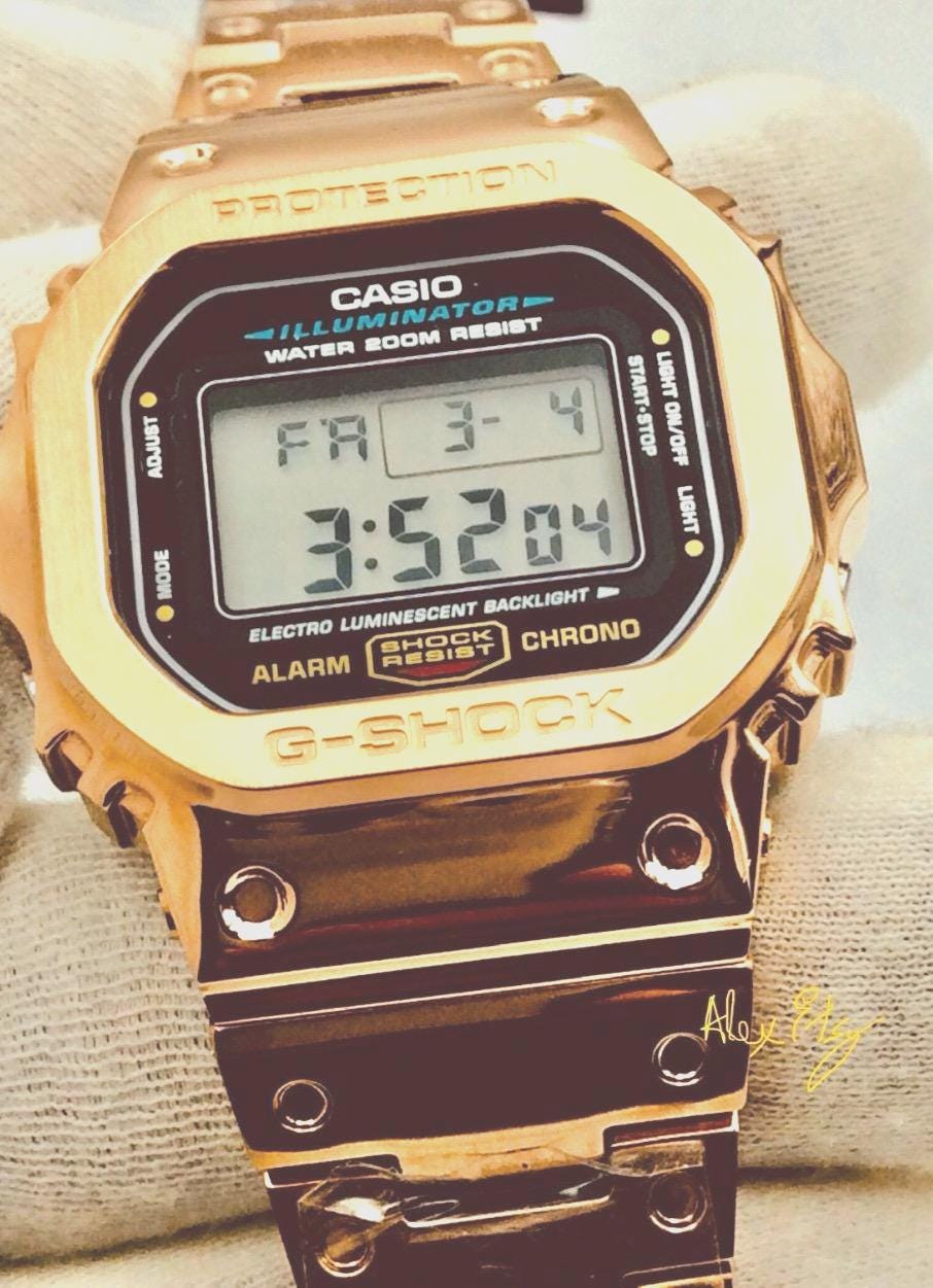 CASIO G-SHOCK GW-M5600 メタルカスタム MOD ゴールド For Casio G-shock Metal Case Strap Stainless Steel Suit