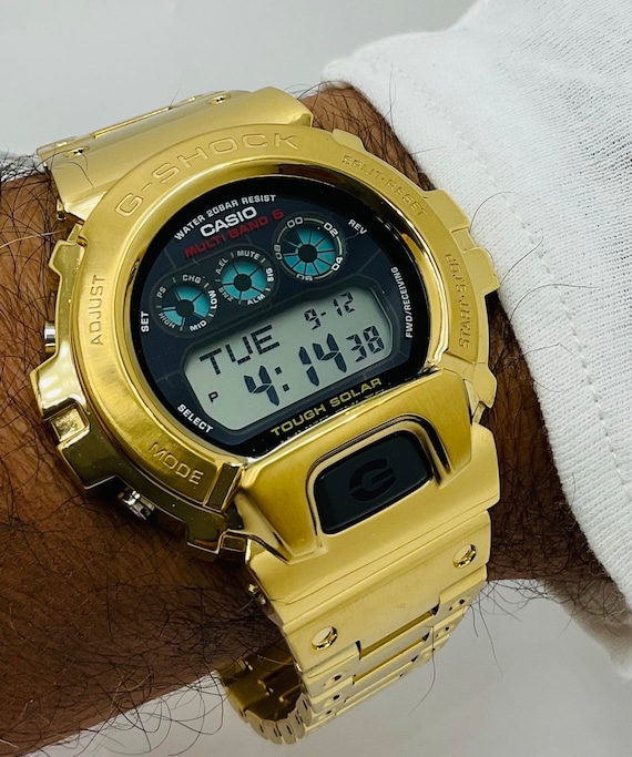 Casio G-shock Men's Tough Solar Atomic Gold-plated Watch GW